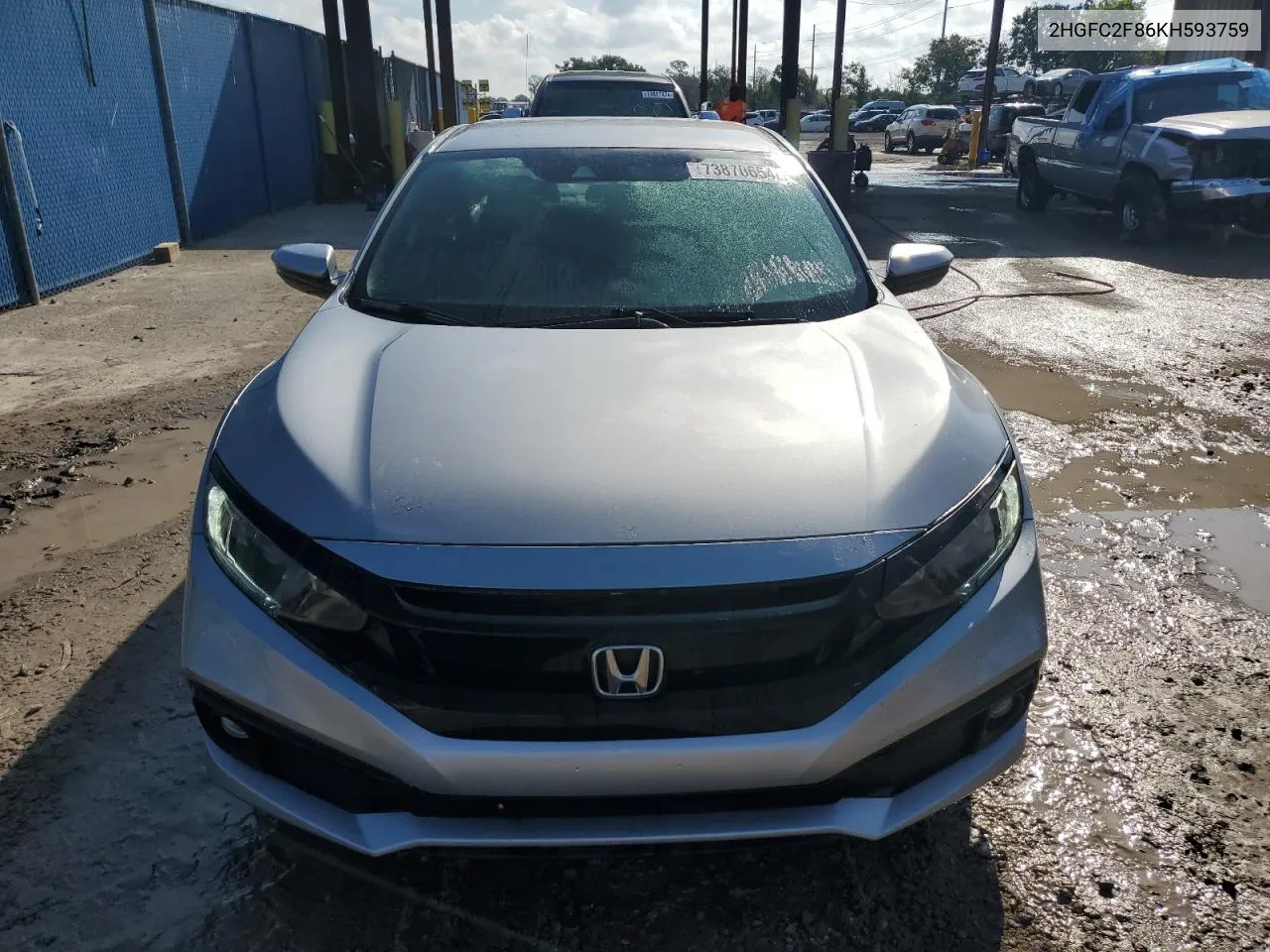 2019 Honda Civic Sport VIN: 2HGFC2F86KH593759 Lot: 73870654