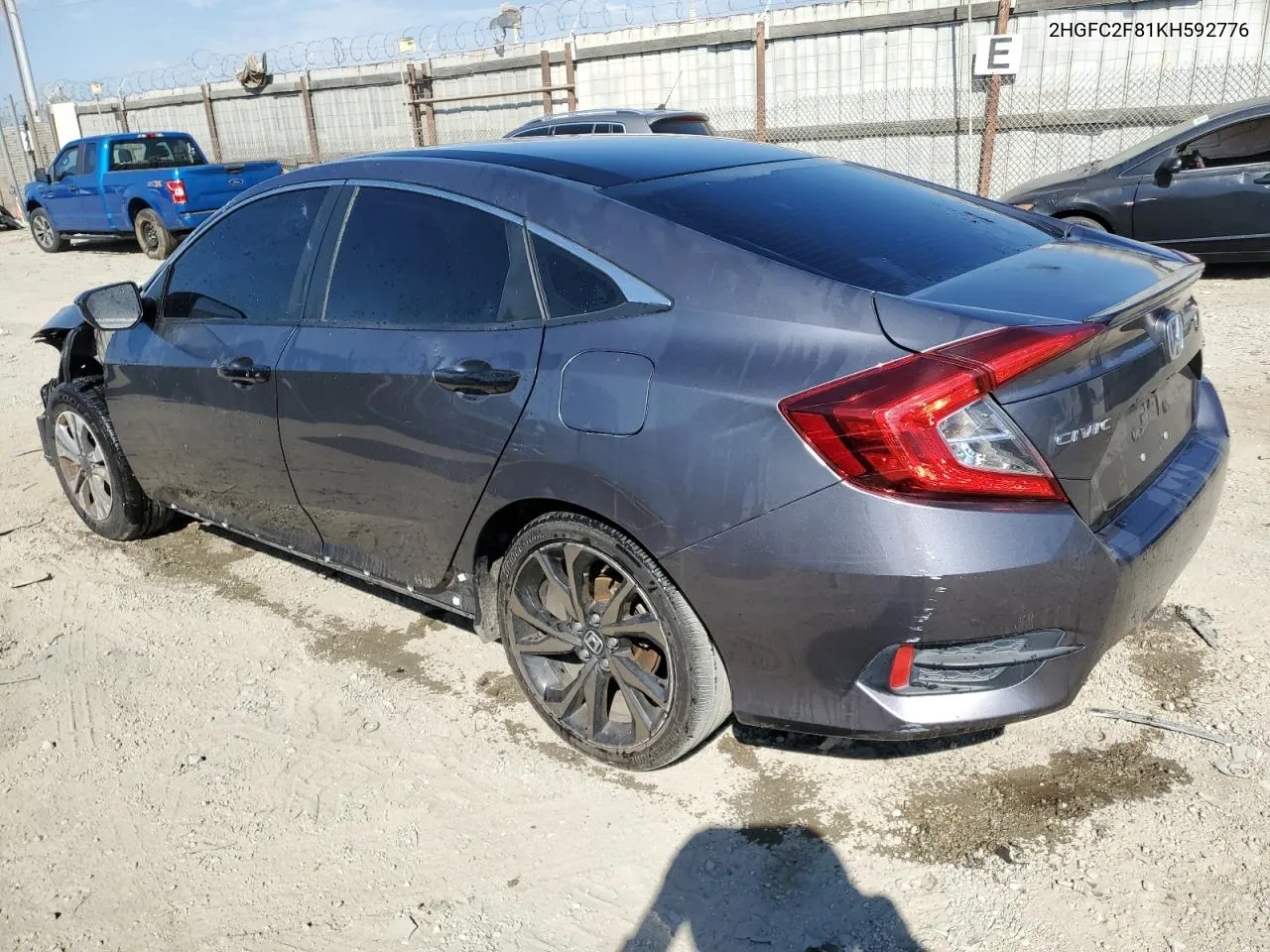 2019 Honda Civic Sport VIN: 2HGFC2F81KH592776 Lot: 73969564