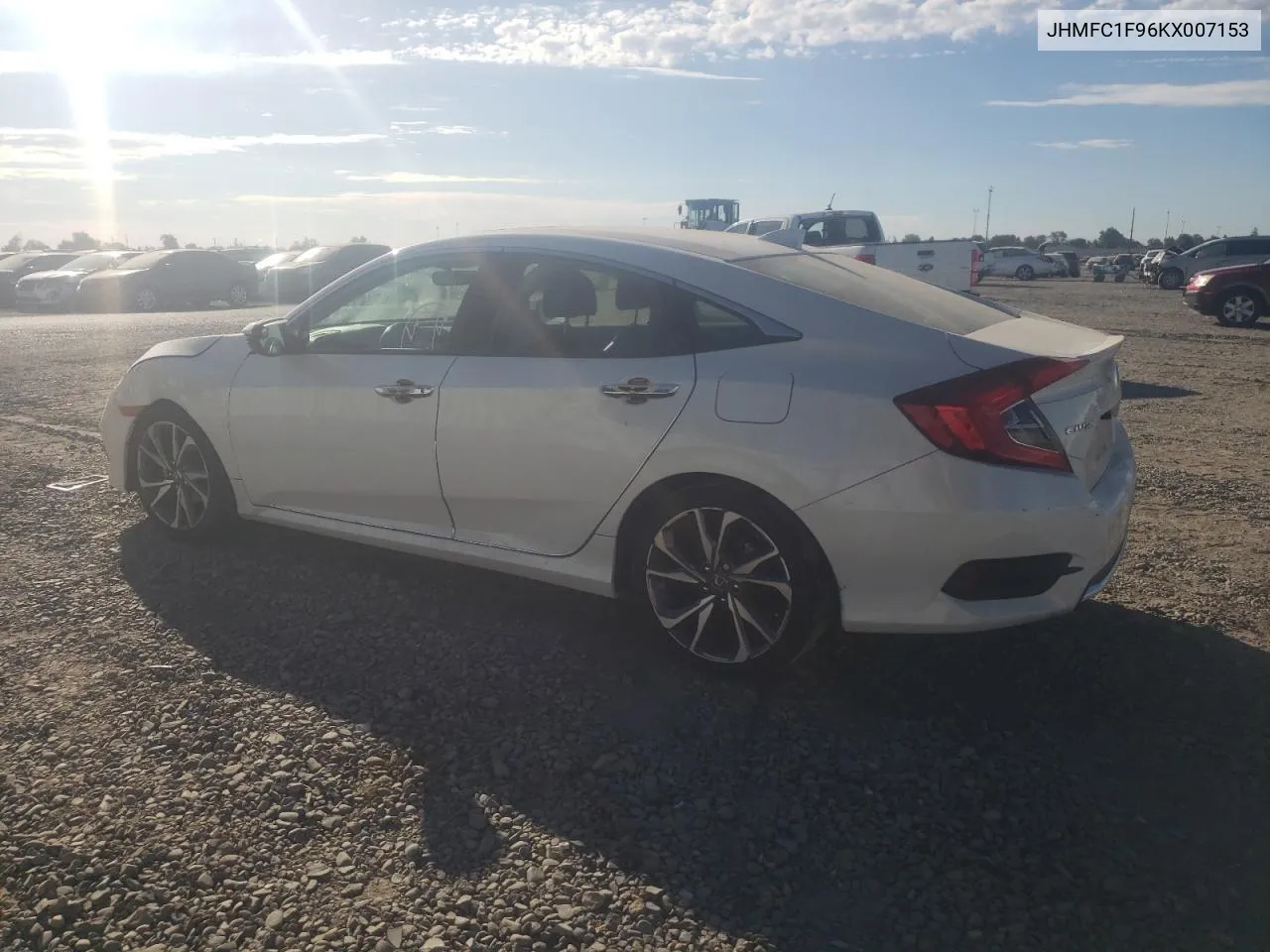 2019 Honda Civic Touring VIN: JHMFC1F96KX007153 Lot: 74005494