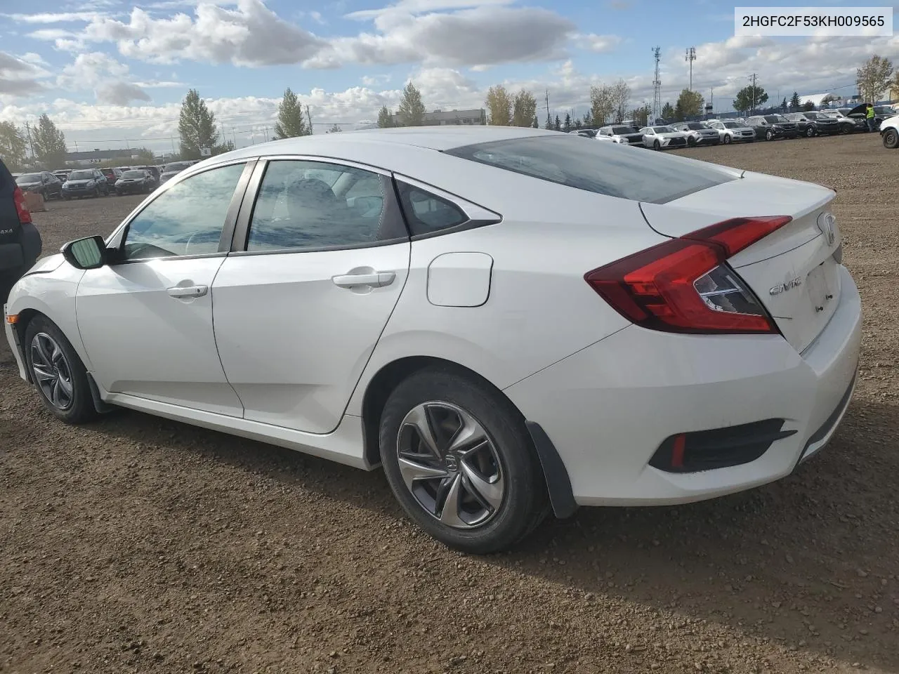 2019 Honda Civic Lx VIN: 2HGFC2F53KH009565 Lot: 74056444