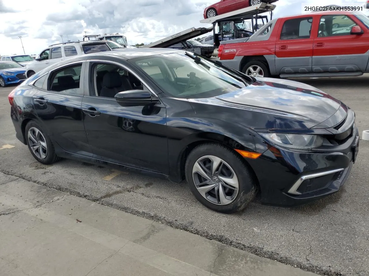 2019 Honda Civic Lx VIN: 2HGFC2F6XKH553991 Lot: 74188854