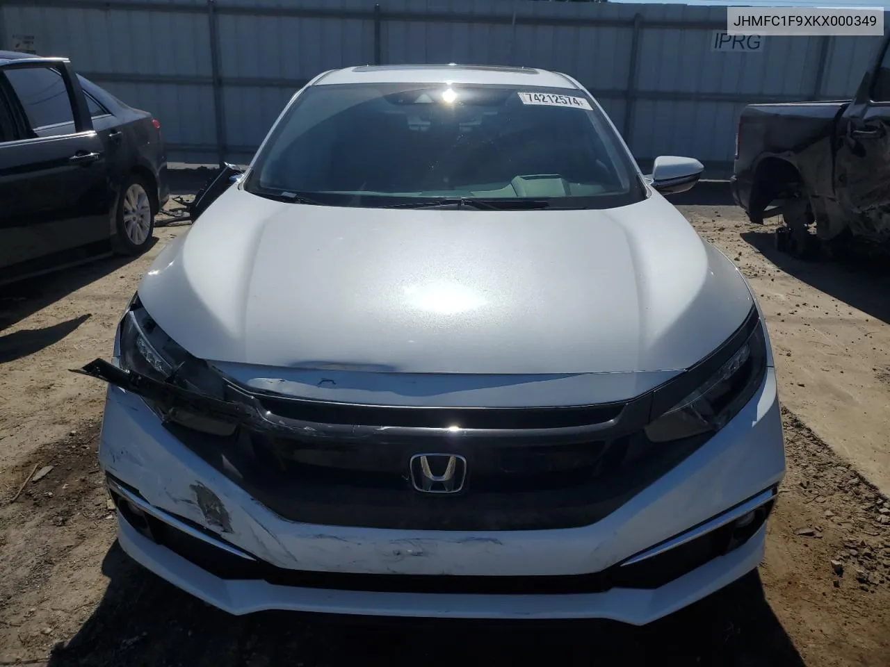 2019 Honda Civic Touring VIN: JHMFC1F9XKX000349 Lot: 74212574