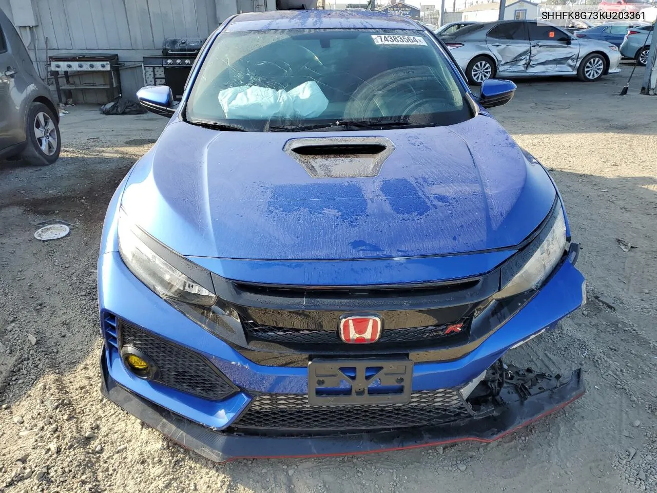 2019 Honda Civic Type-R Touring VIN: SHHFK8G73KU203361 Lot: 74383564