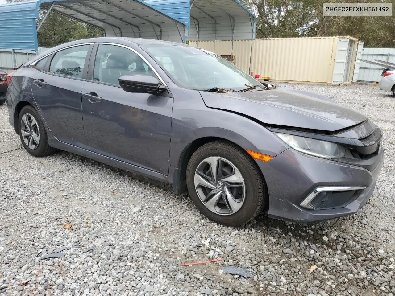 2019 Honda Civic Lx VIN: 2HGFC2F6XKH561492 Lot: 74390054