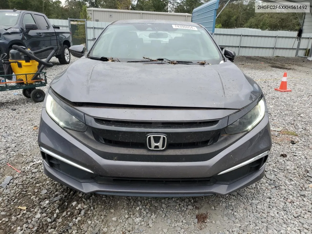 2019 Honda Civic Lx VIN: 2HGFC2F6XKH561492 Lot: 74390054