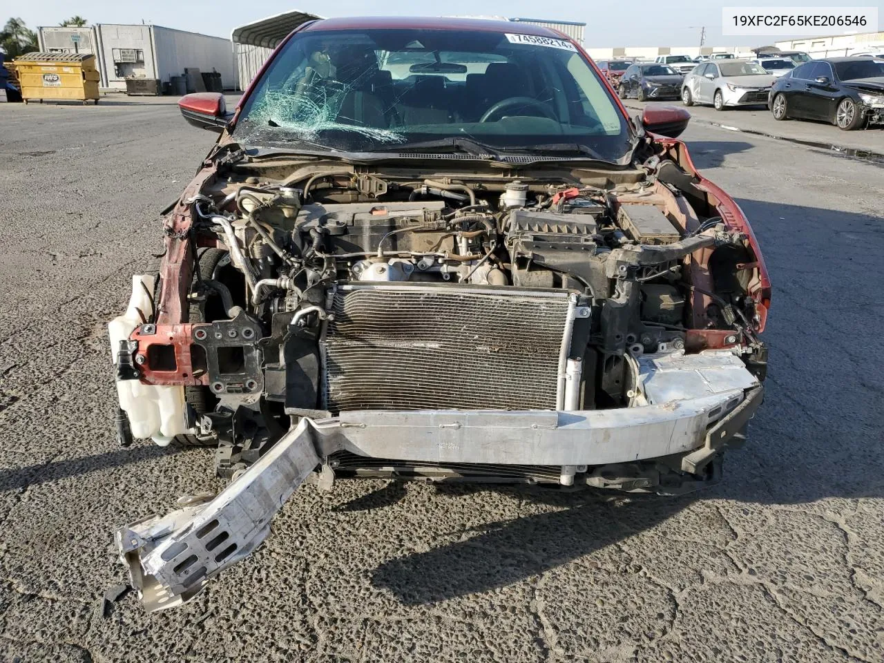 19XFC2F65KE206546 2019 Honda Civic Lx