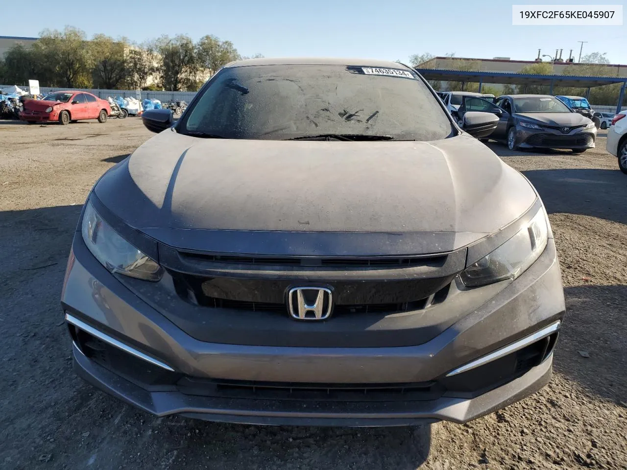 2019 Honda Civic Lx VIN: 19XFC2F65KE045907 Lot: 74635134