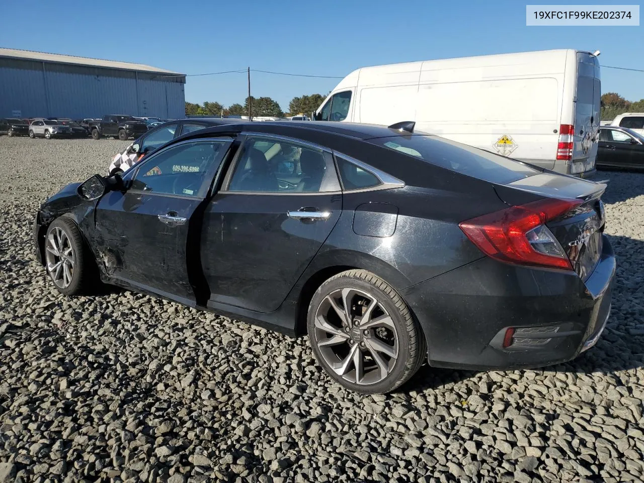 2019 Honda Civic Touring VIN: 19XFC1F99KE202374 Lot: 74709094