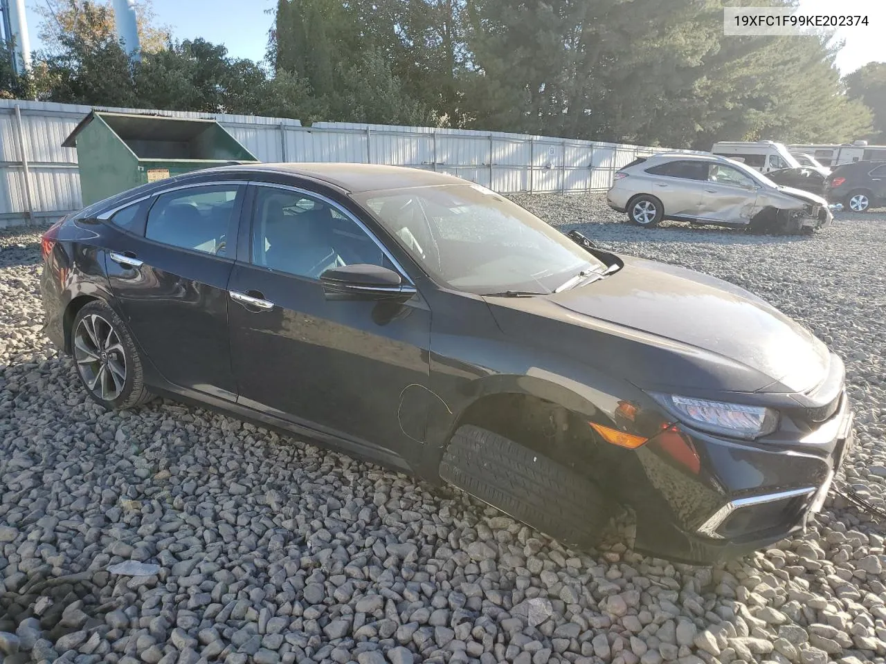 2019 Honda Civic Touring VIN: 19XFC1F99KE202374 Lot: 74709094