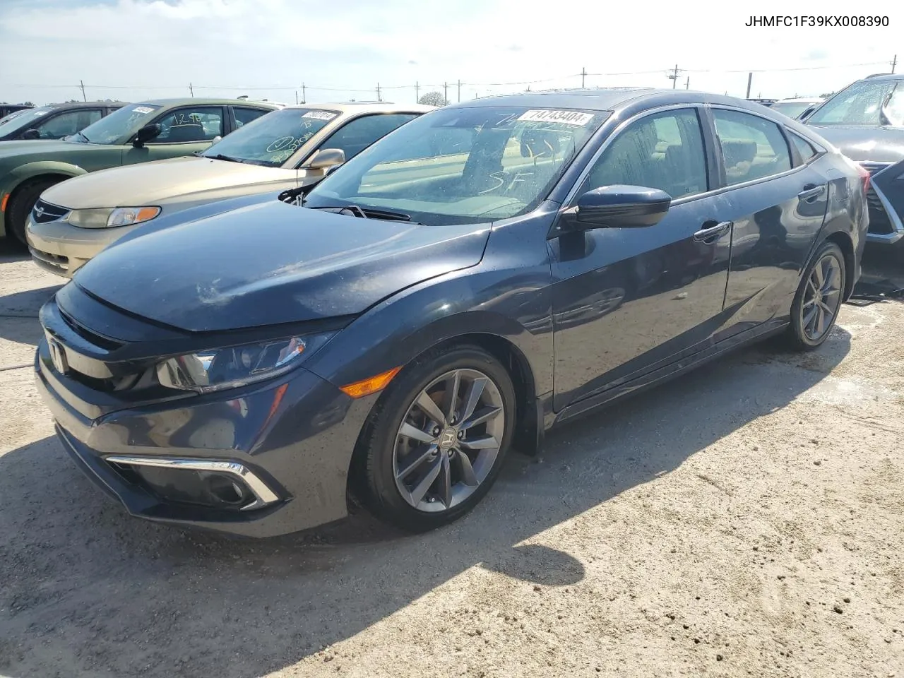 2019 Honda Civic Ex VIN: JHMFC1F39KX008390 Lot: 74743404