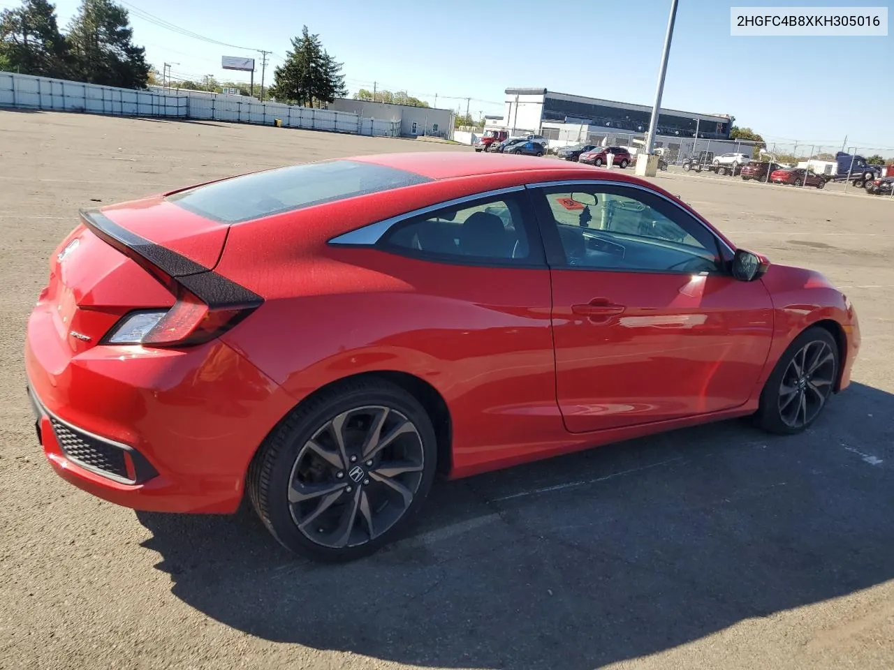 2019 Honda Civic Sport VIN: 2HGFC4B8XKH305016 Lot: 74999124