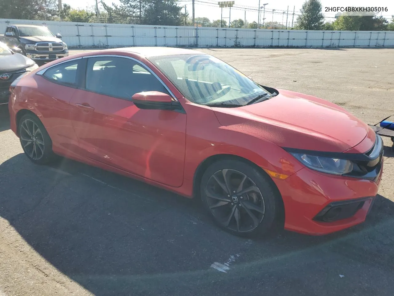 2019 Honda Civic Sport VIN: 2HGFC4B8XKH305016 Lot: 74999124