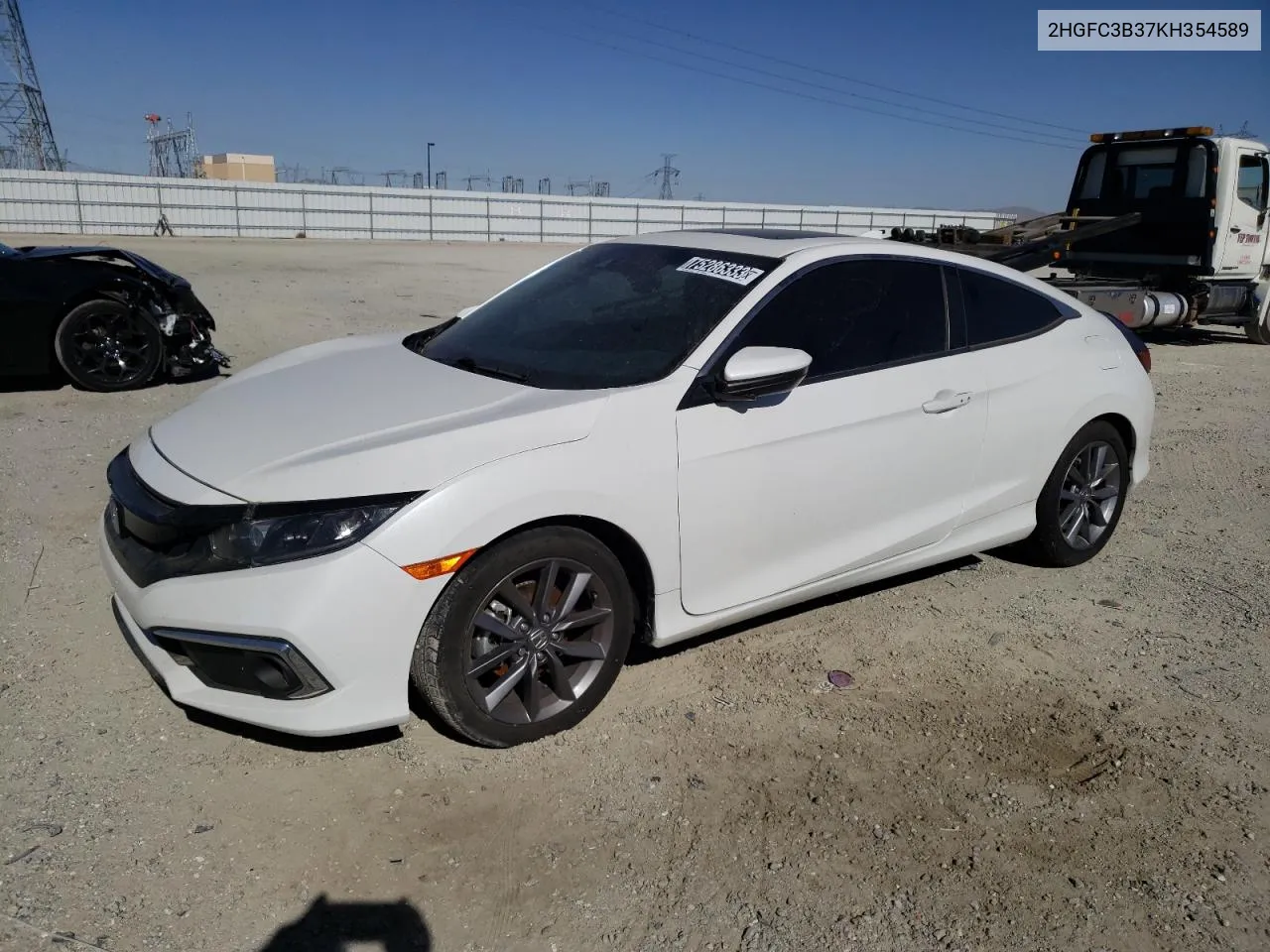 2019 Honda Civic Ex VIN: 2HGFC3B37KH354589 Lot: 75286333