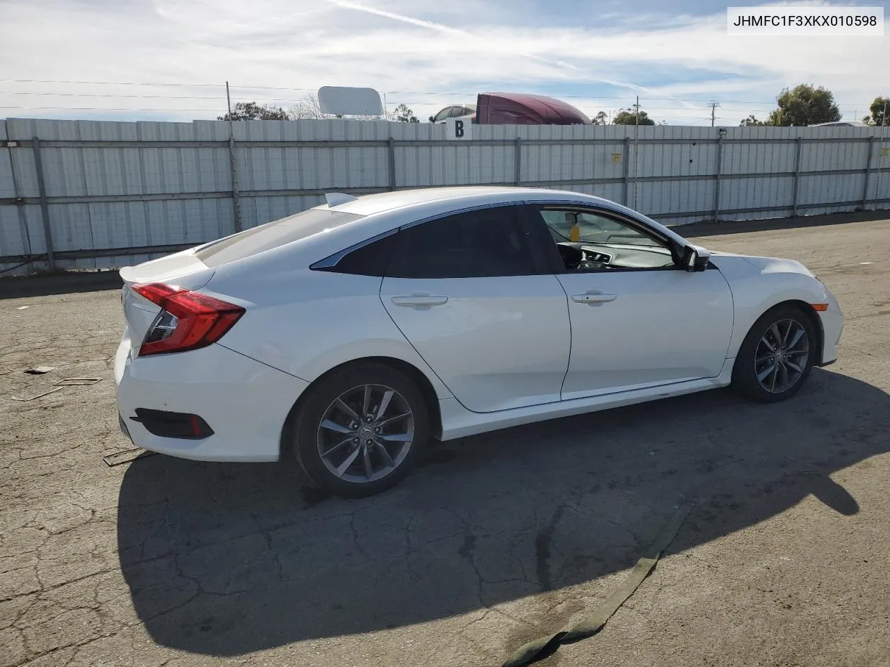 2019 Honda Civic Ex VIN: JHMFC1F3XKX010598 Lot: 75306384