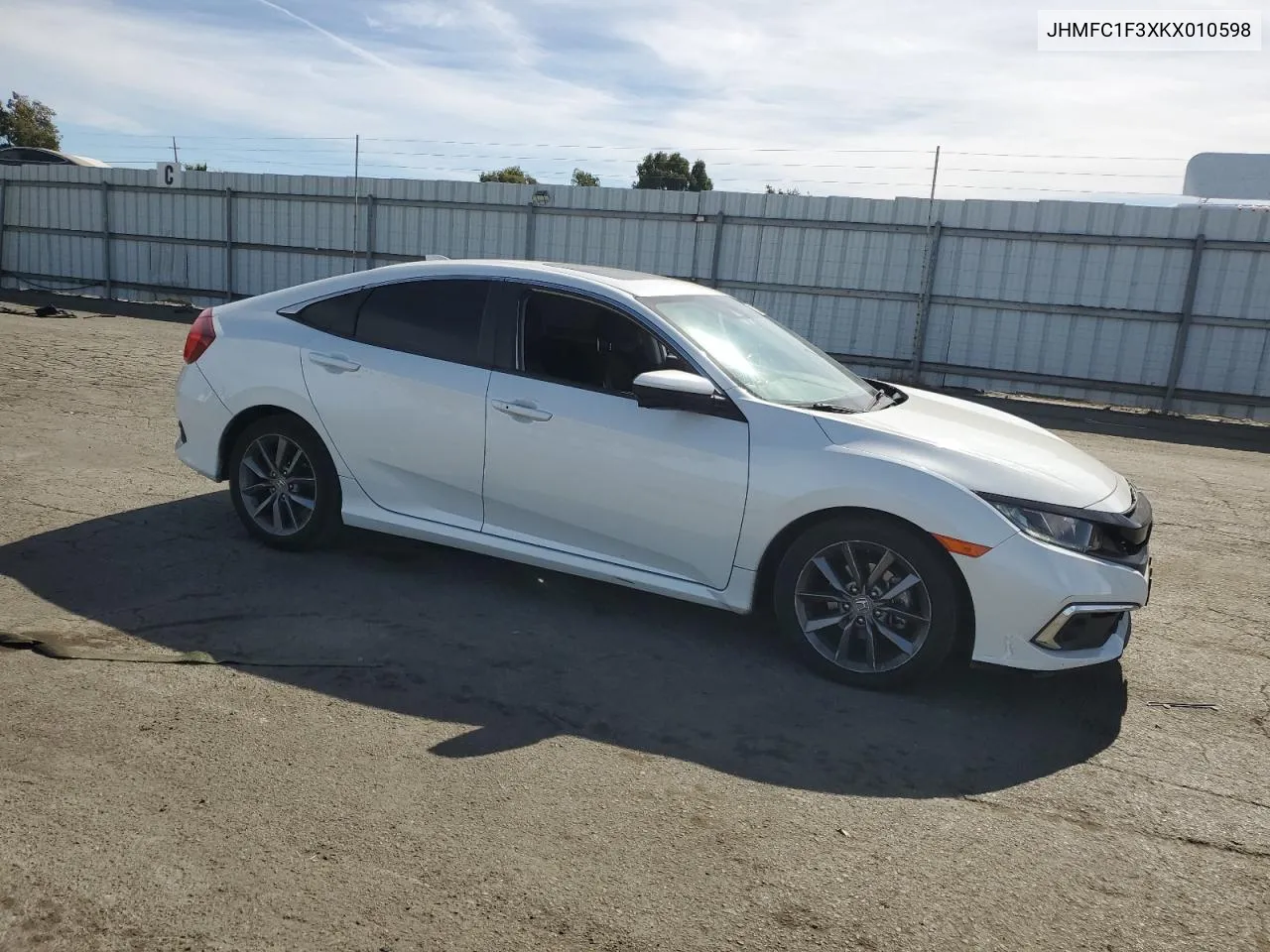 JHMFC1F3XKX010598 2019 Honda Civic Ex