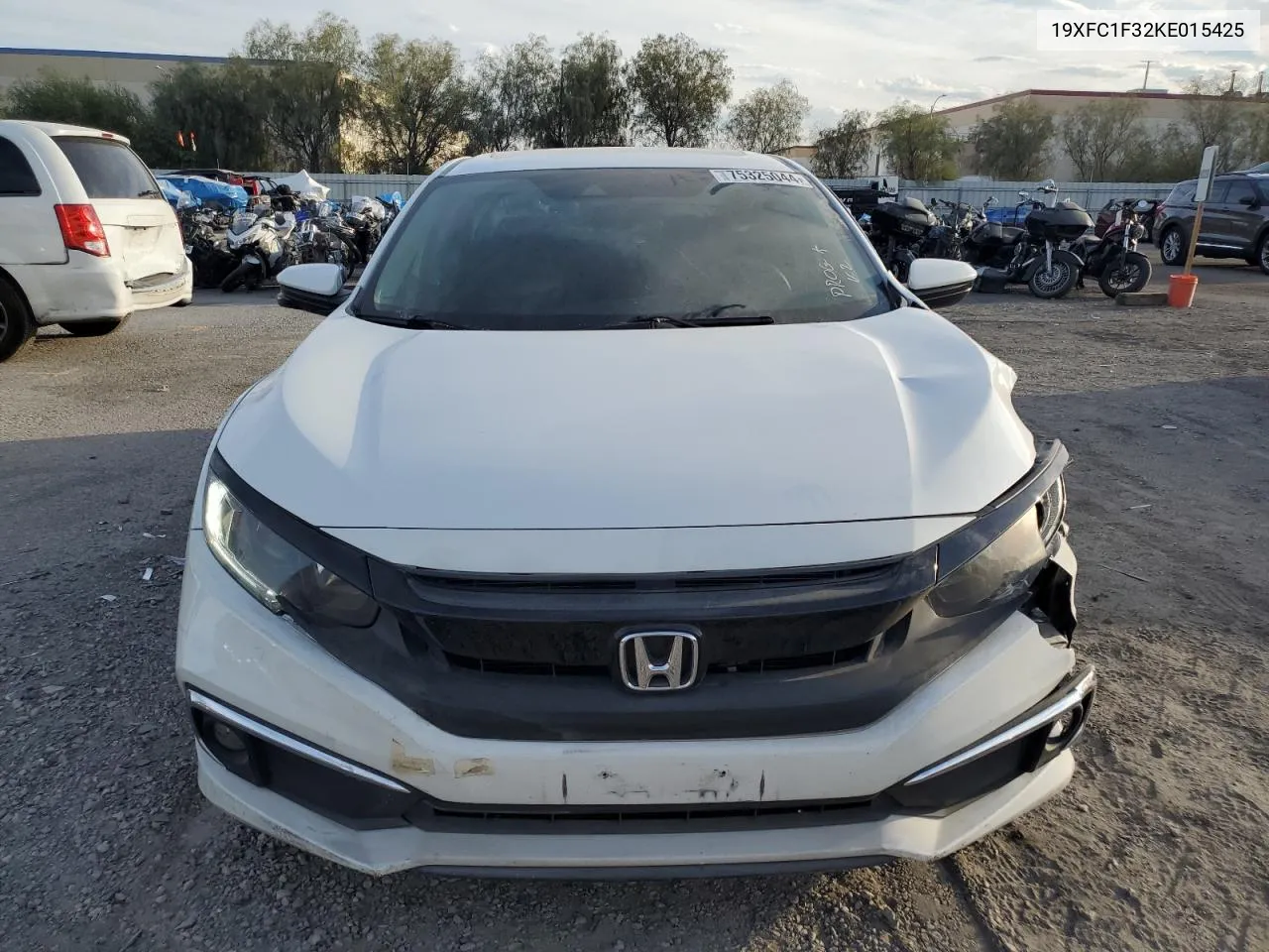 2019 Honda Civic Ex VIN: 19XFC1F32KE015425 Lot: 75325044