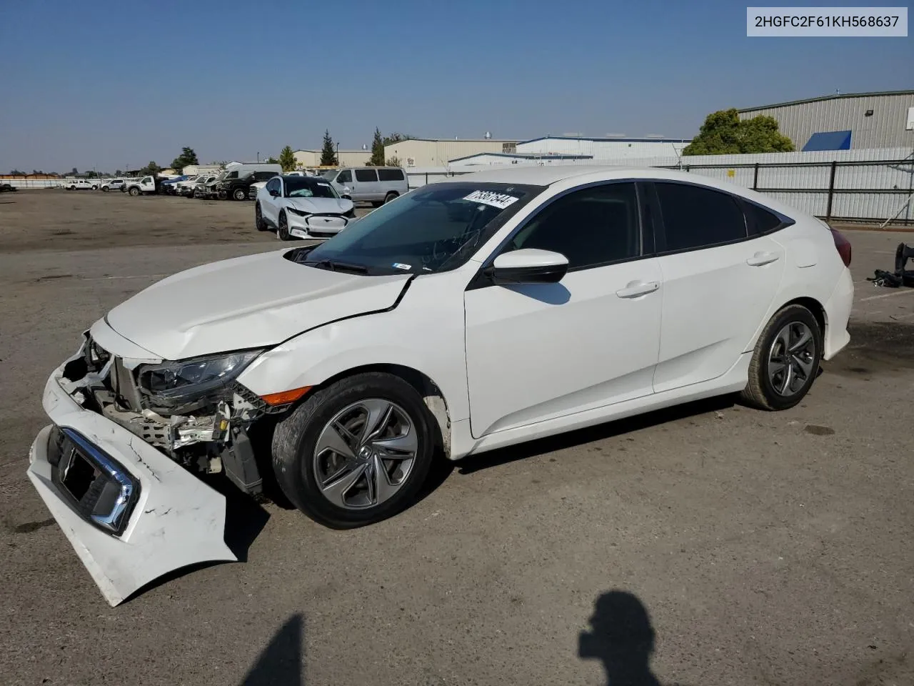 2019 Honda Civic Lx VIN: 2HGFC2F61KH568637 Lot: 75367544