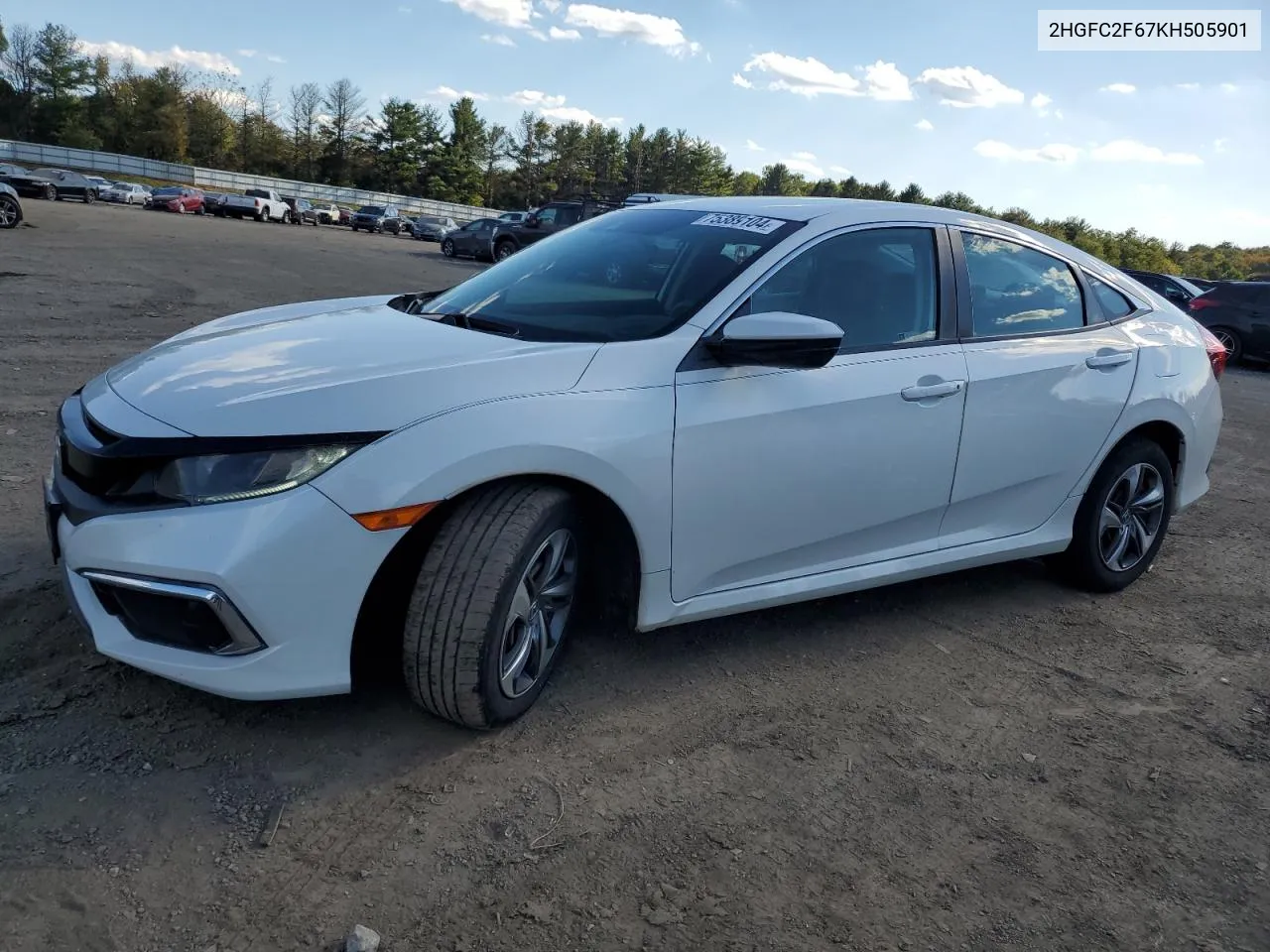 2019 Honda Civic Lx VIN: 2HGFC2F67KH505901 Lot: 75389104