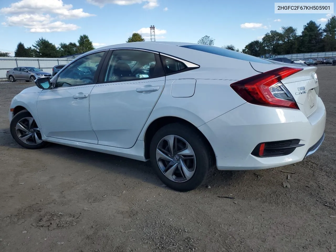 2019 Honda Civic Lx VIN: 2HGFC2F67KH505901 Lot: 75389104