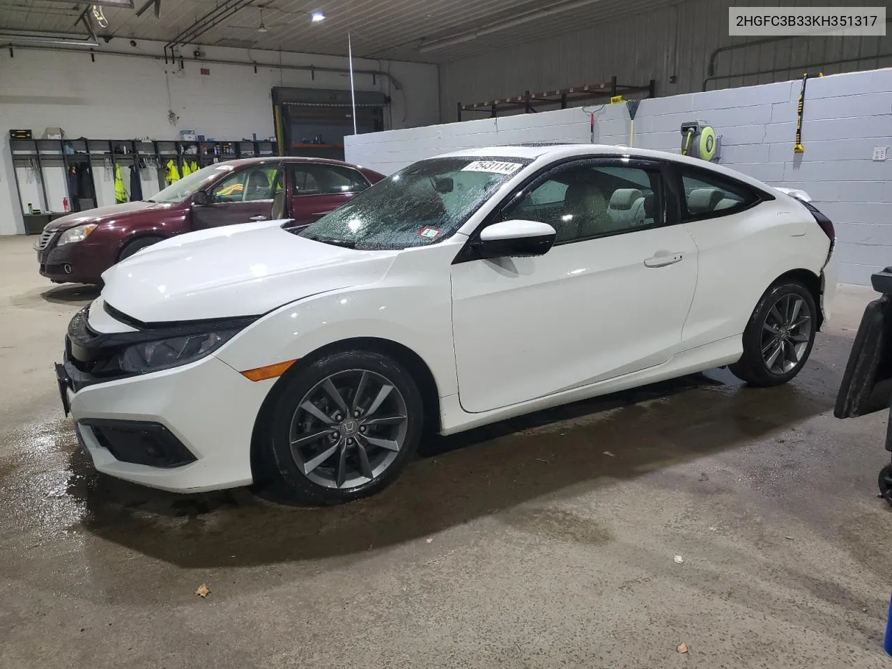 2019 Honda Civic Ex VIN: 2HGFC3B33KH351317 Lot: 75431114