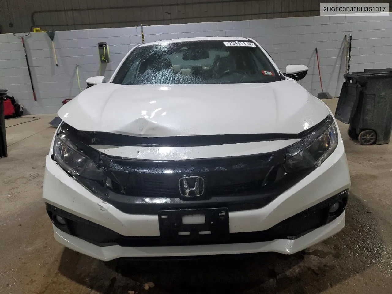 2HGFC3B33KH351317 2019 Honda Civic Ex