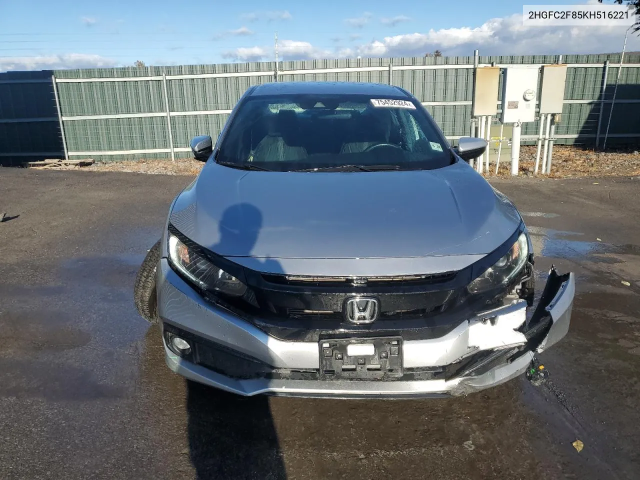 2019 Honda Civic Sport VIN: 2HGFC2F85KH516221 Lot: 75452924