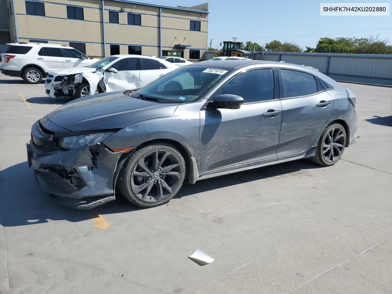 2019 Honda Civic Sport VIN: SHHFK7H42KU202880 Lot: 75521674