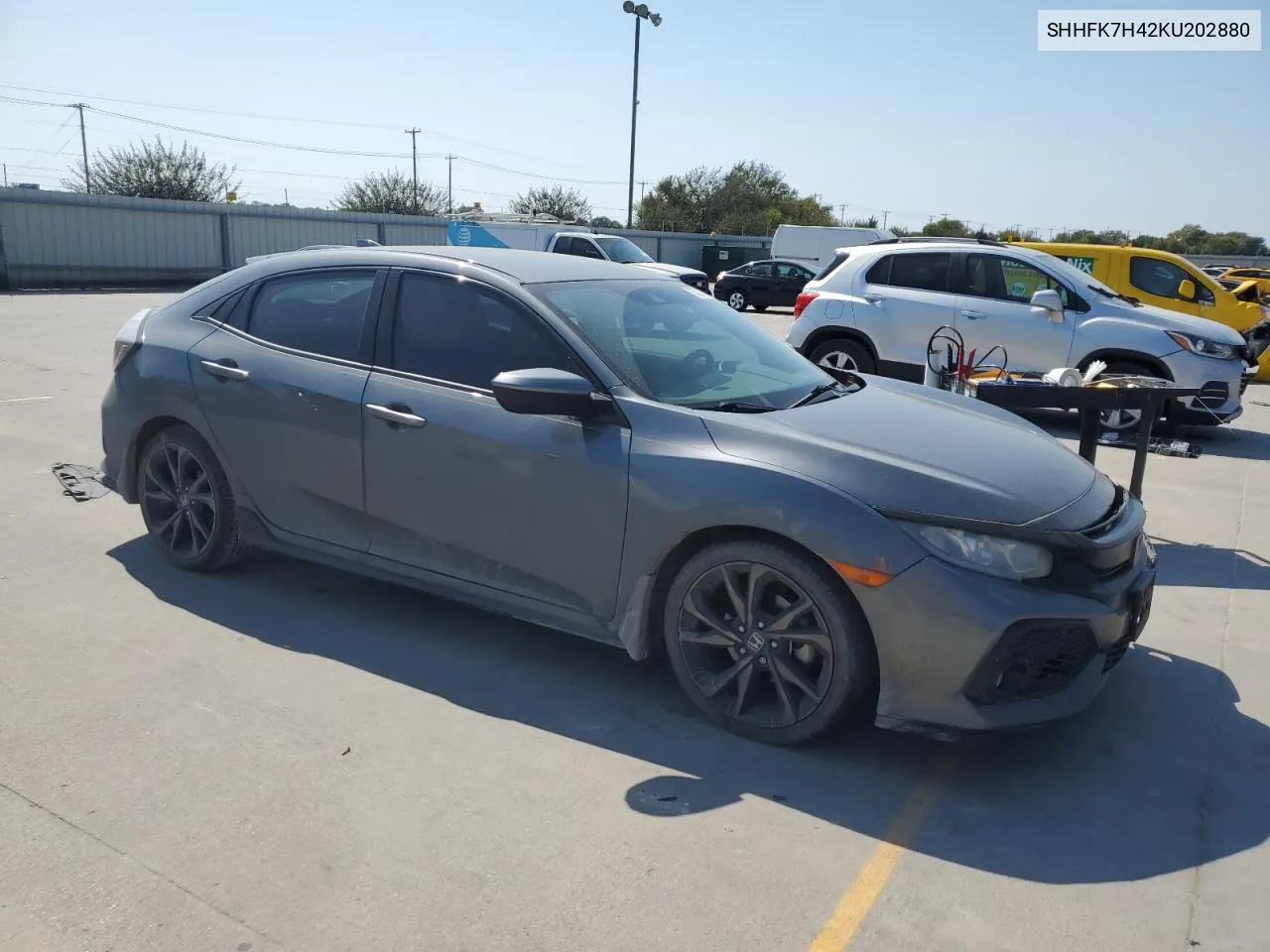 2019 Honda Civic Sport VIN: SHHFK7H42KU202880 Lot: 75521674