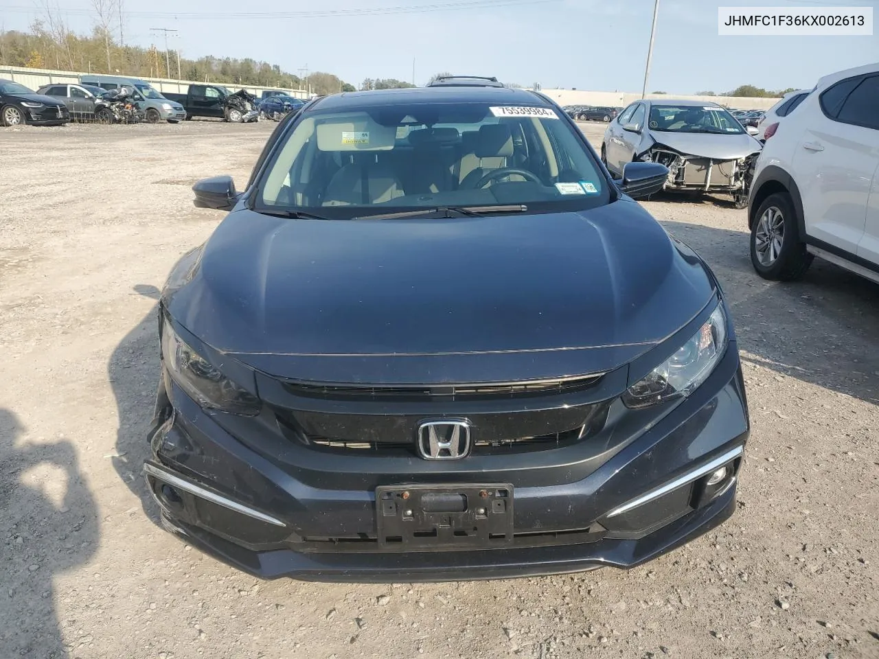 2019 Honda Civic Ex VIN: JHMFC1F36KX002613 Lot: 75539984