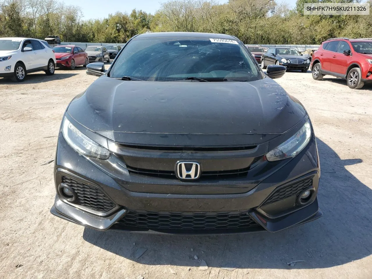 2019 Honda Civic Sport Touring VIN: SHHFK7H95KU211326 Lot: 75595614