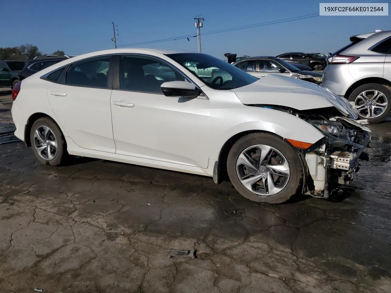 2019 Honda Civic Lx VIN: 19XFC2F66KE012544 Lot: 75615674