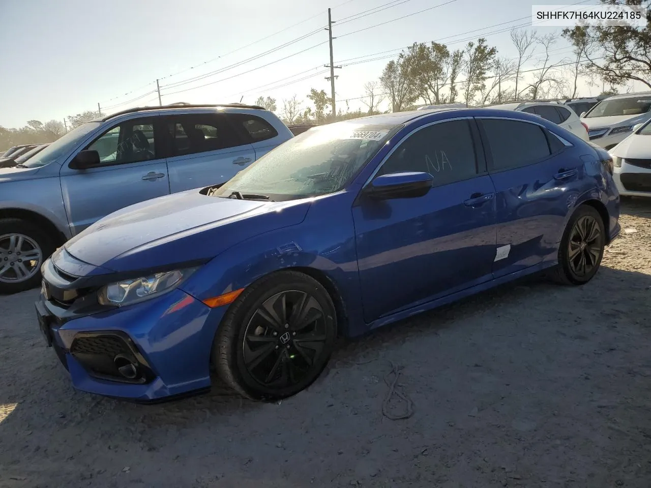 2019 Honda Civic Ex VIN: SHHFK7H64KU224185 Lot: 75669704