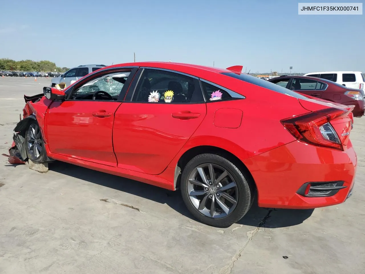 2019 Honda Civic Ex VIN: JHMFC1F35KX000741 Lot: 75681394