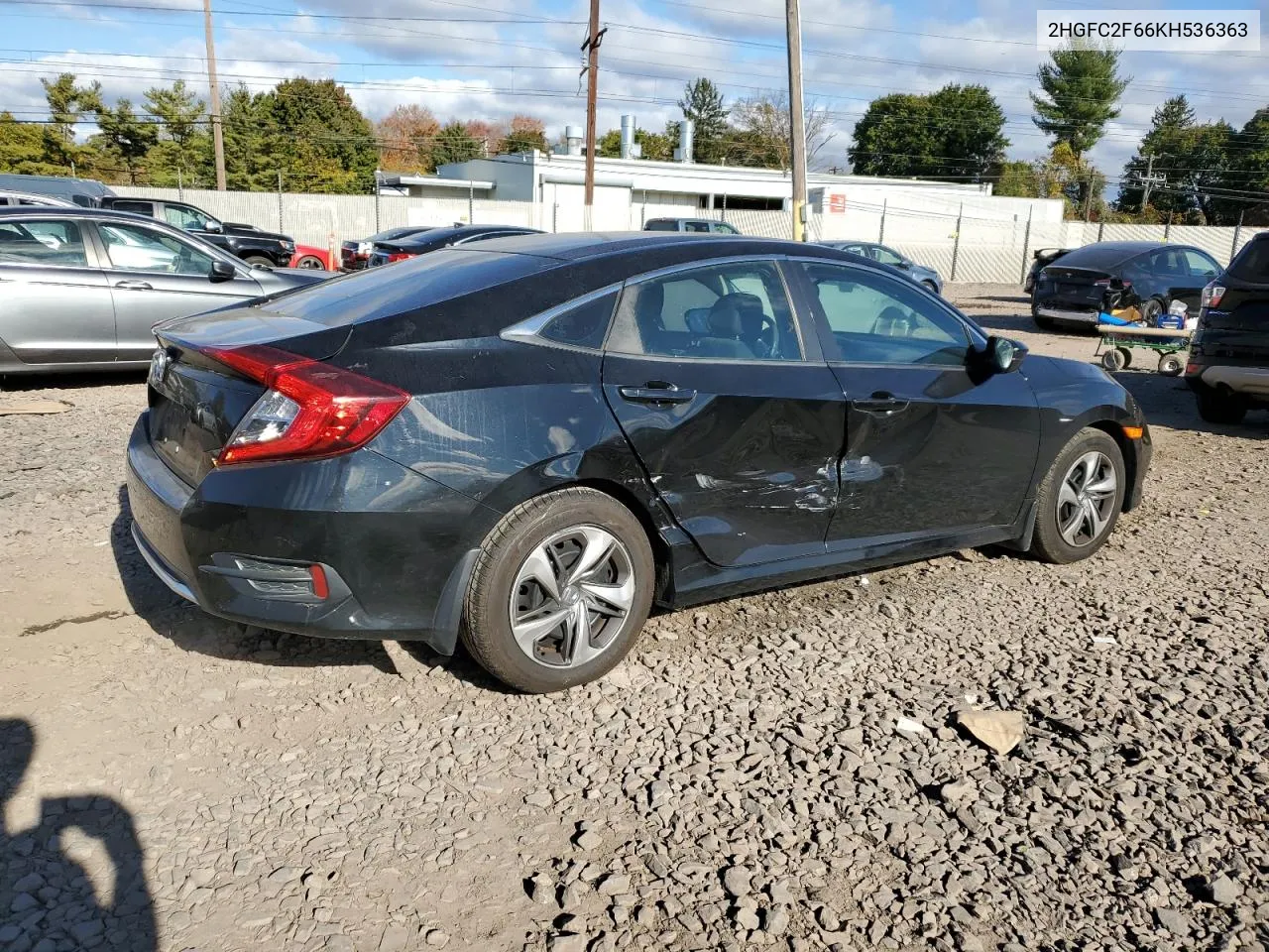 2019 Honda Civic Lx VIN: 2HGFC2F66KH536363 Lot: 75731534