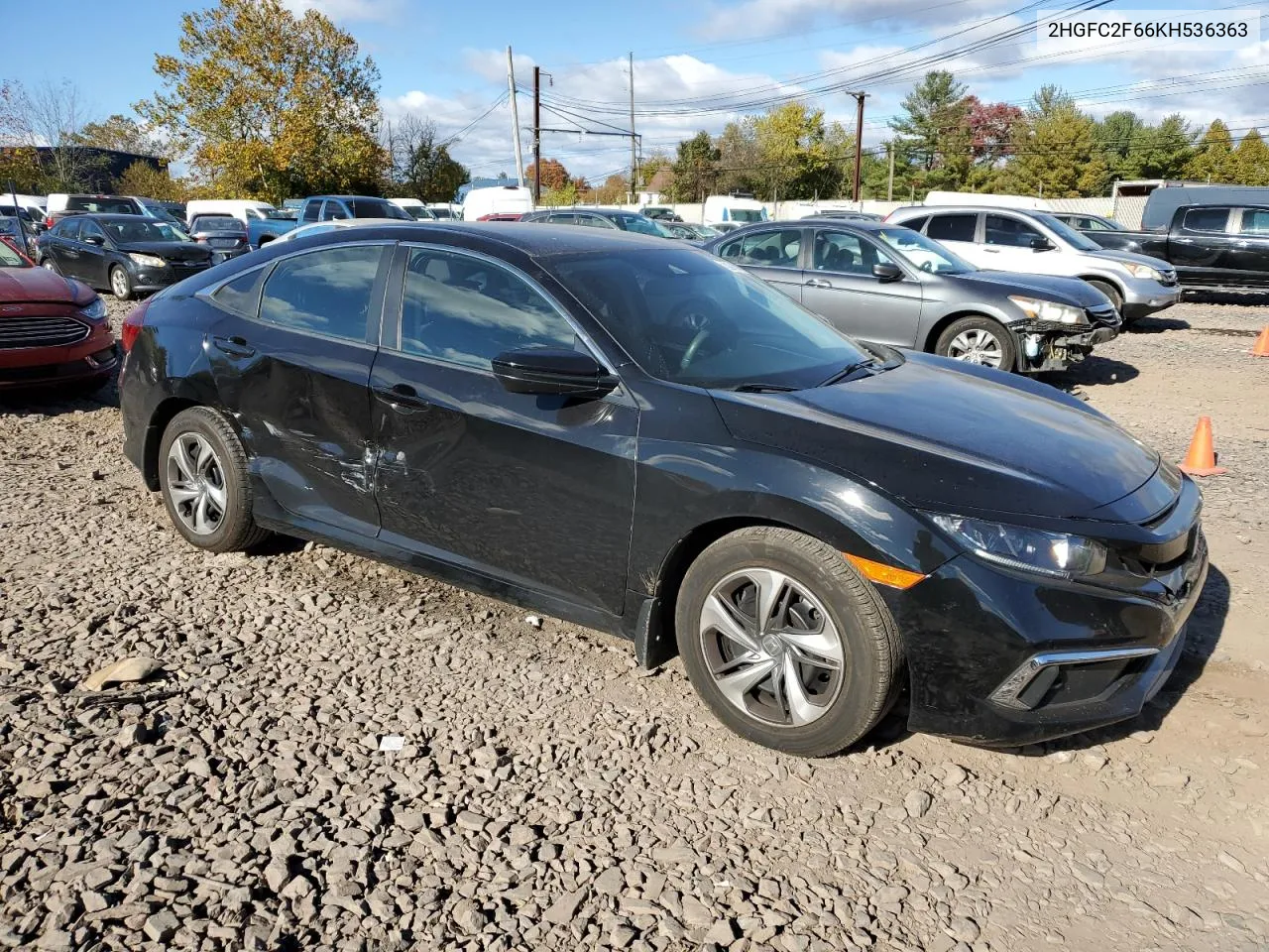 2019 Honda Civic Lx VIN: 2HGFC2F66KH536363 Lot: 75731534