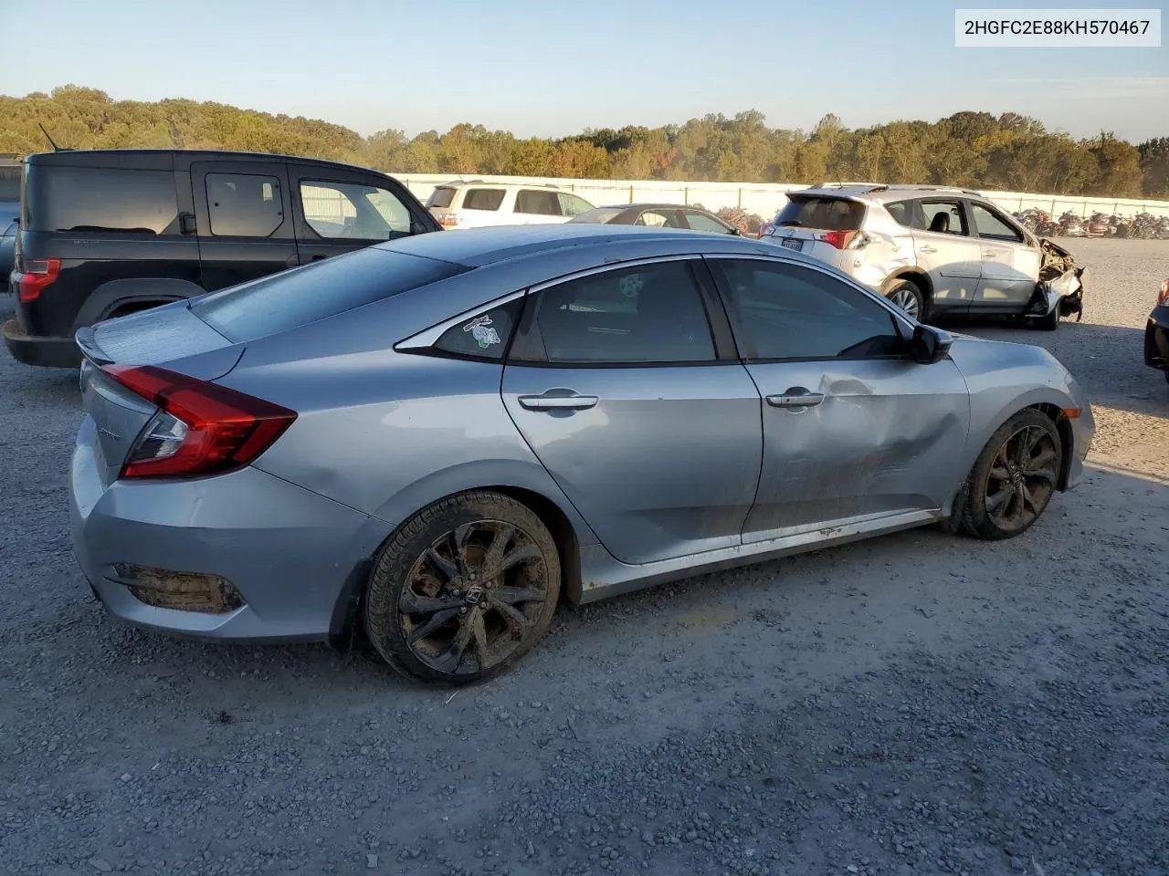 2019 Honda Civic Sport VIN: 2HGFC2E88KH570467 Lot: 75741354