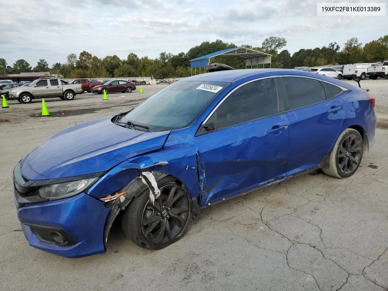 2019 Honda Civic Sport VIN: 19XFC2F81KE013389 Lot: 75835624