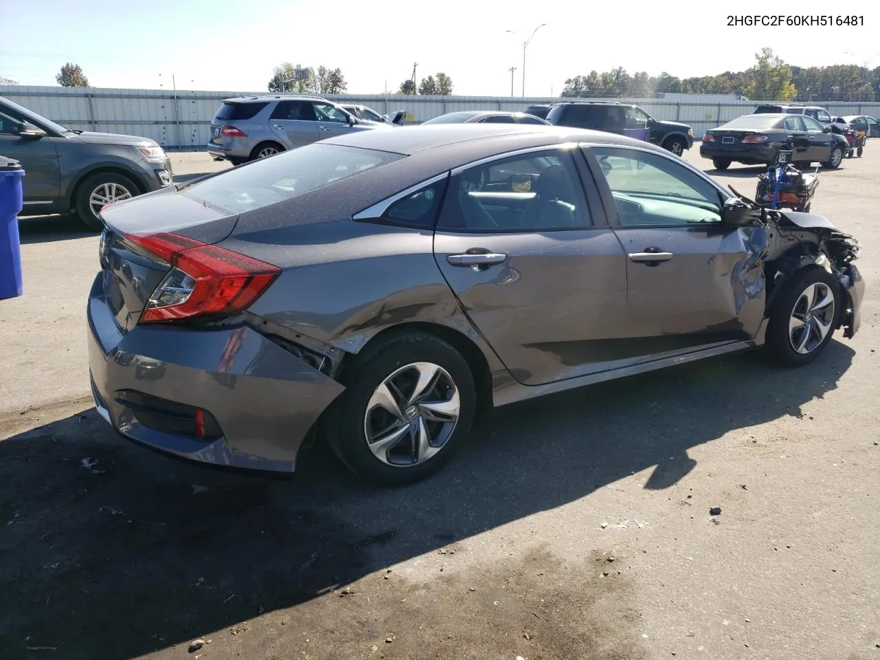 2019 Honda Civic Lx VIN: 2HGFC2F60KH516481 Lot: 75918844