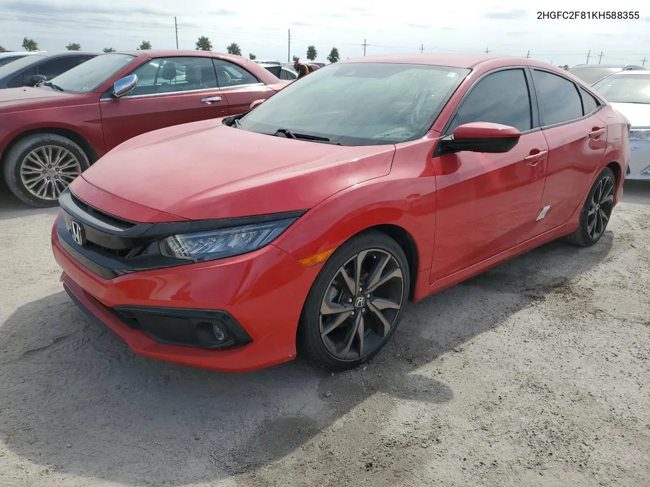 2HGFC2F81KH588355 2019 Honda Civic Sport