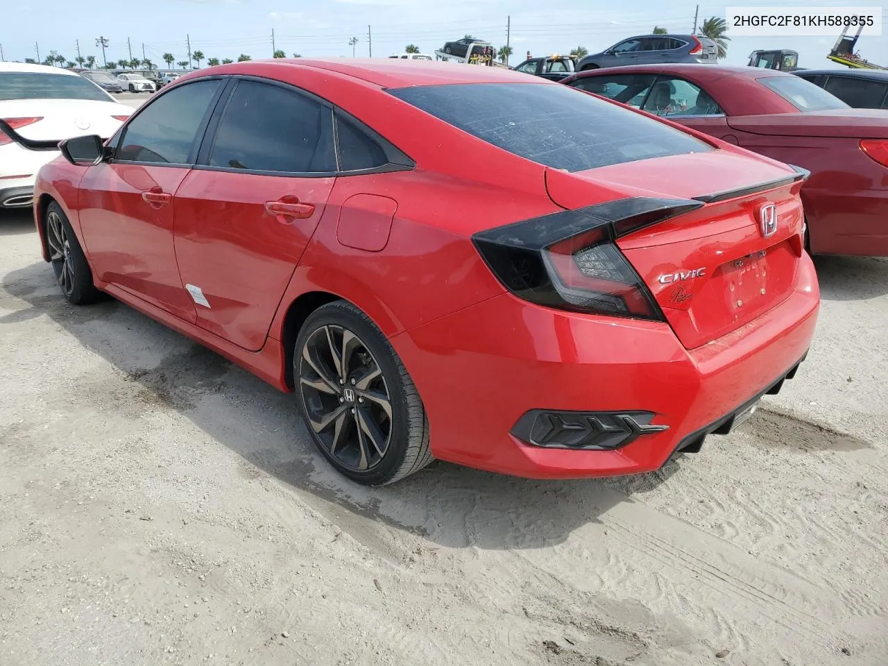 2HGFC2F81KH588355 2019 Honda Civic Sport