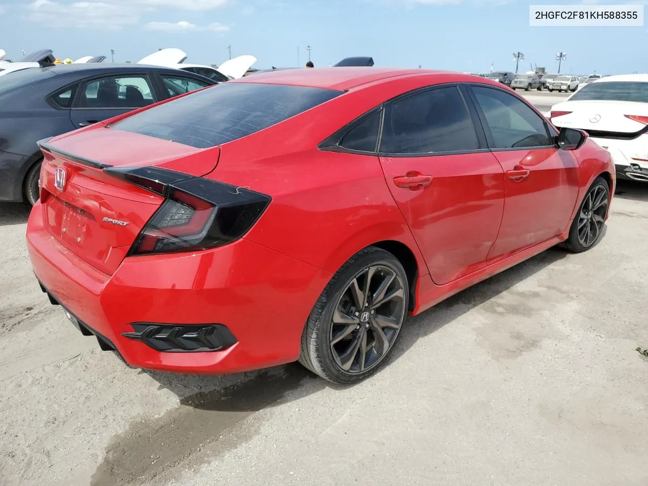 2019 Honda Civic Sport VIN: 2HGFC2F81KH588355 Lot: 75940234