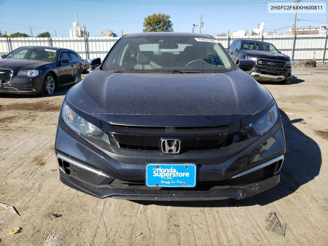 2019 Honda Civic Lx VIN: 2HGFC2F6XKH600811 Lot: 75957434