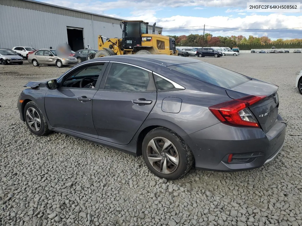 2019 Honda Civic Lx VIN: 2HGFC2F64KH508562 Lot: 76035134