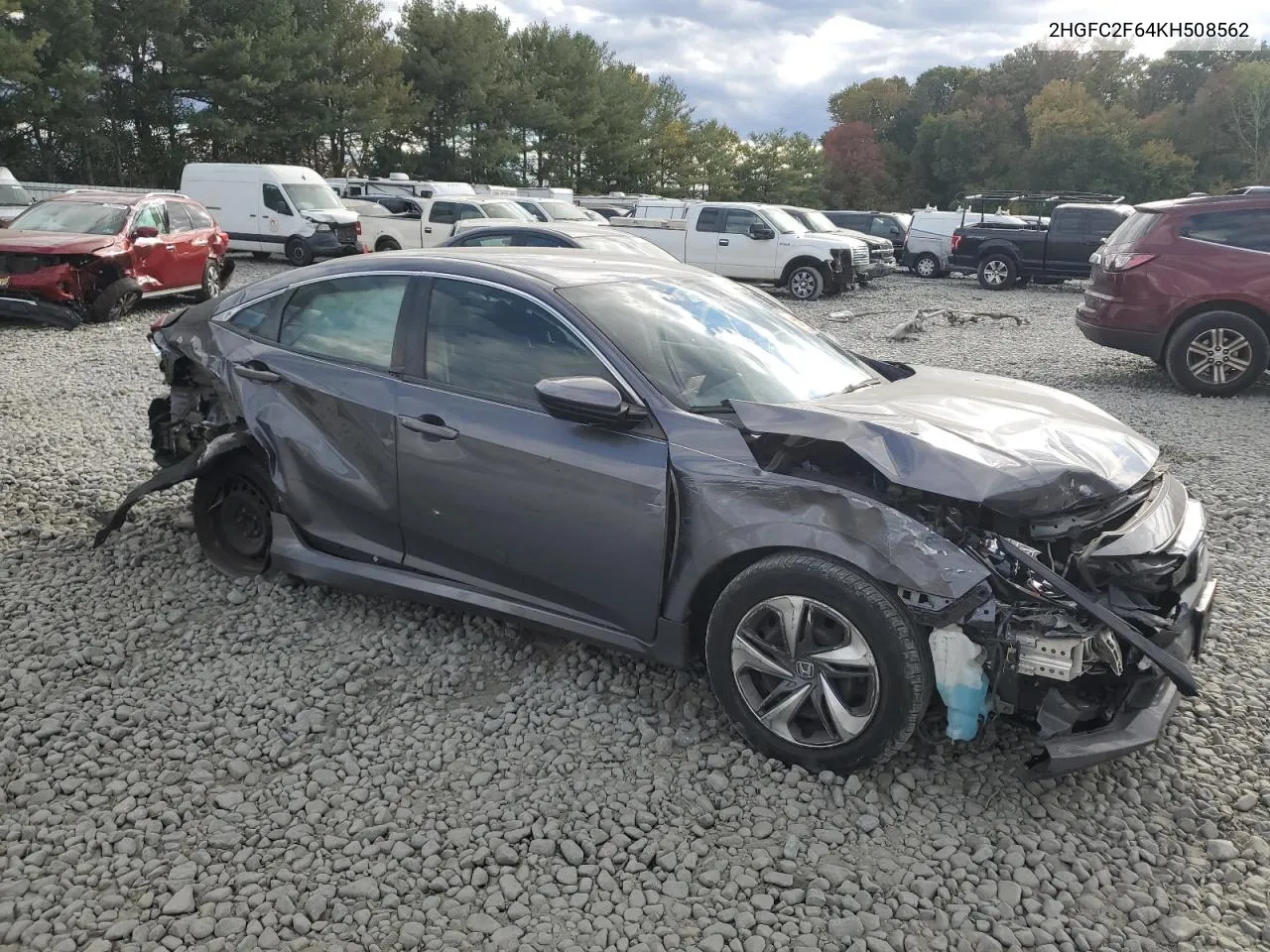 2019 Honda Civic Lx VIN: 2HGFC2F64KH508562 Lot: 76035134