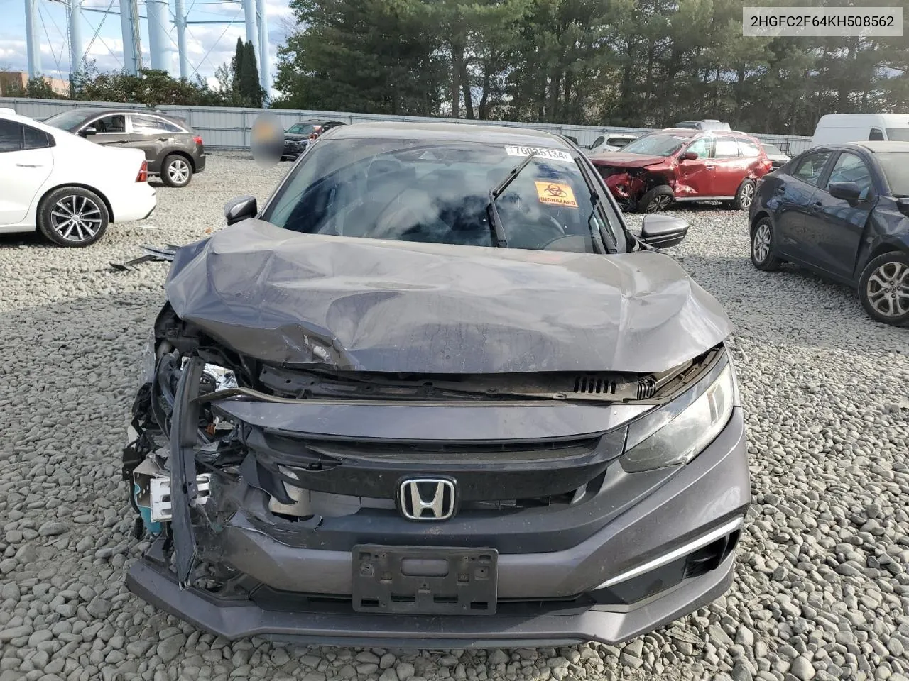 2019 Honda Civic Lx VIN: 2HGFC2F64KH508562 Lot: 76035134