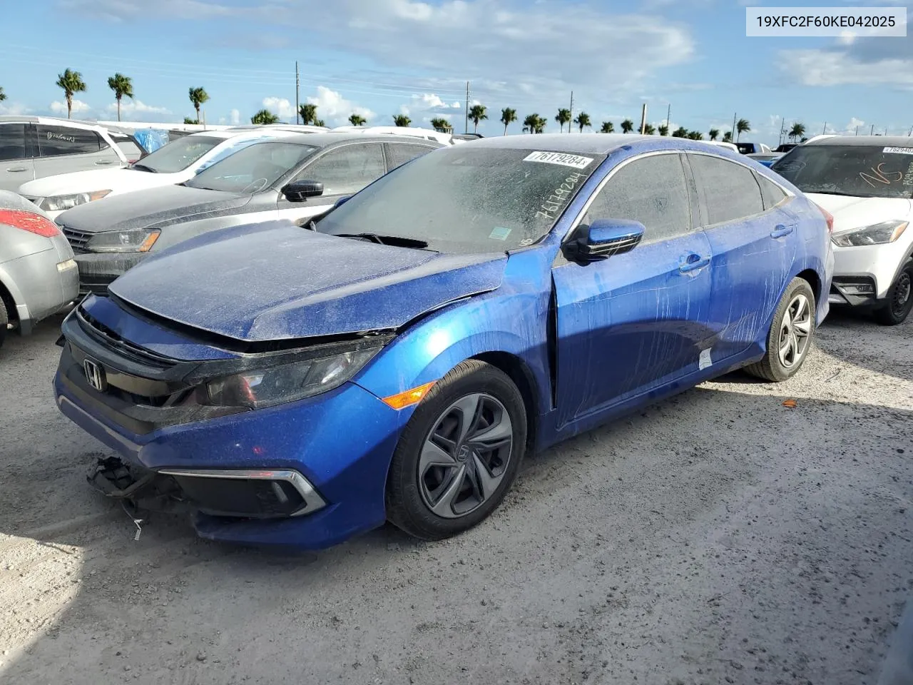 2019 Honda Civic Lx VIN: 19XFC2F60KE042025 Lot: 76179284