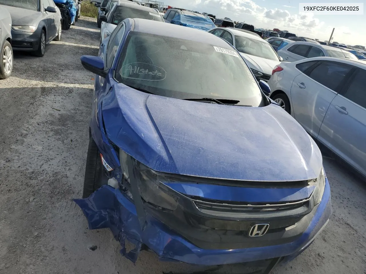 2019 Honda Civic Lx VIN: 19XFC2F60KE042025 Lot: 76179284