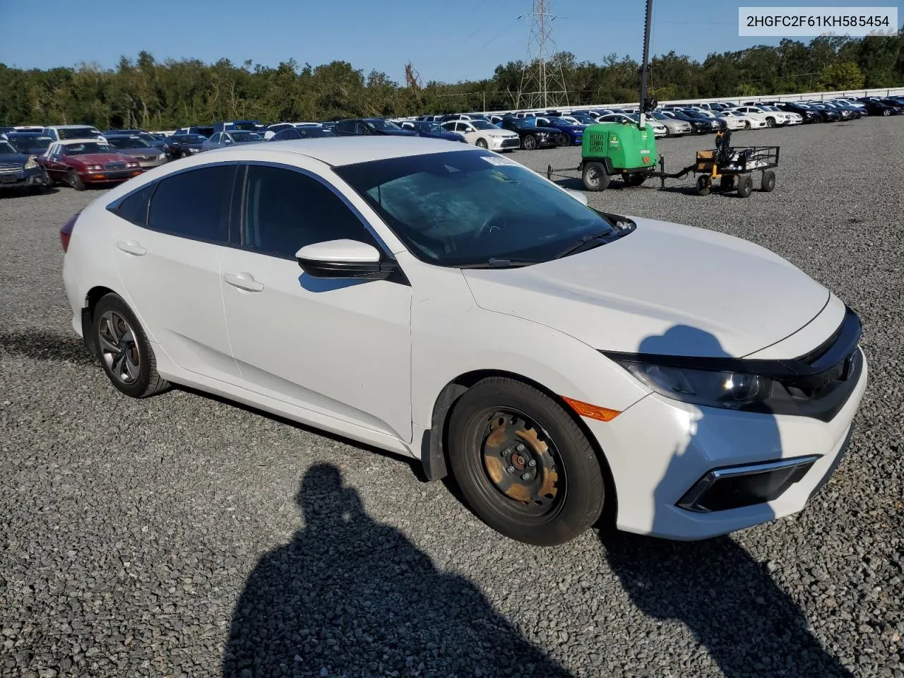 2HGFC2F61KH585454 2019 Honda Civic Lx