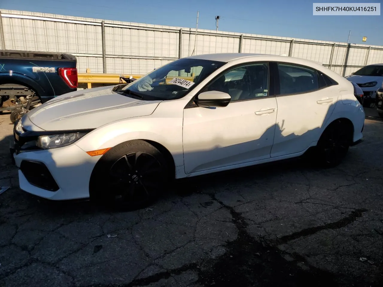 2019 Honda Civic Sport VIN: SHHFK7H40KU416251 Lot: 76244014