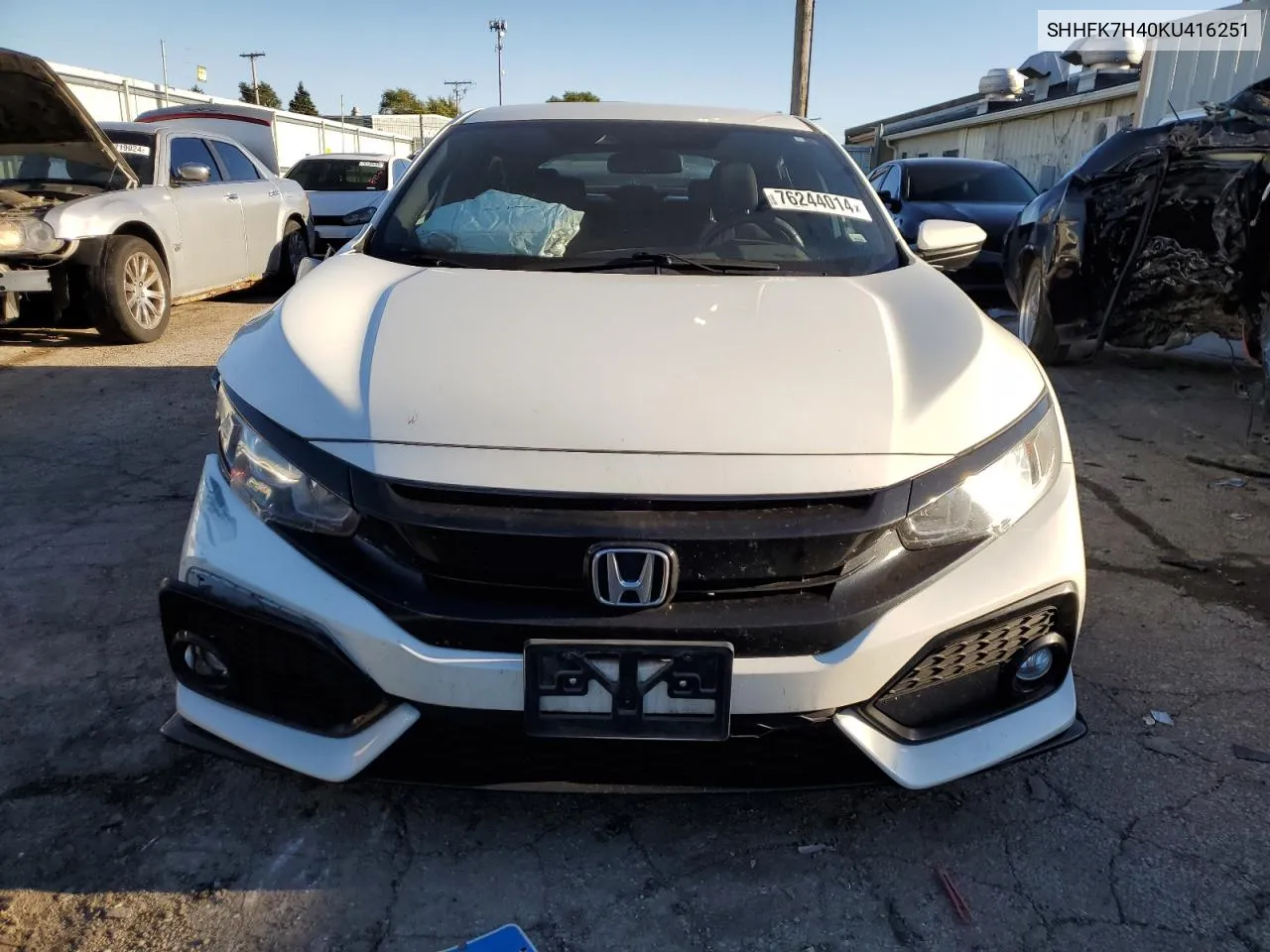 2019 Honda Civic Sport VIN: SHHFK7H40KU416251 Lot: 76244014